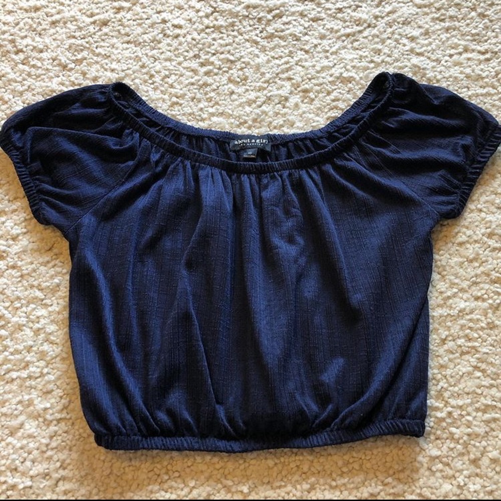 Cropped Peasant Top